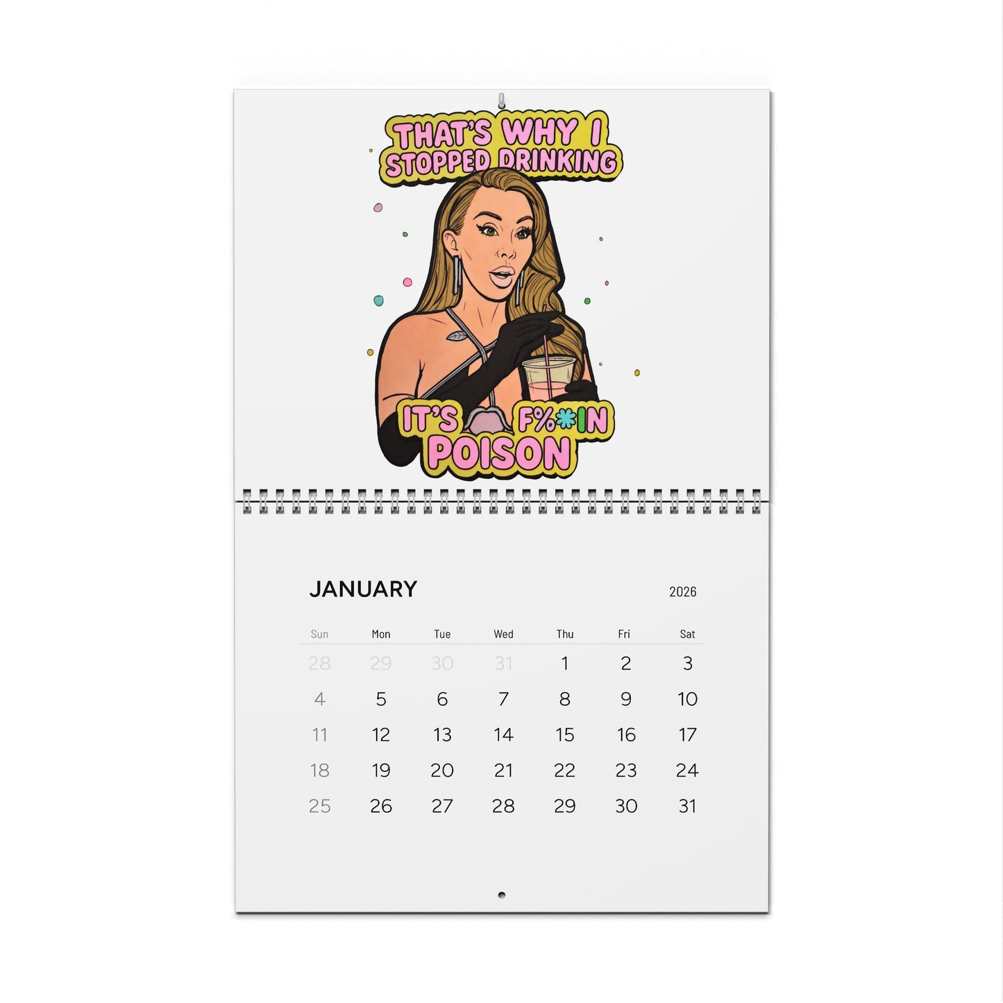 Real Housewives of 2026 by ColorUsBravo, 8" x 10" Wall Calendar