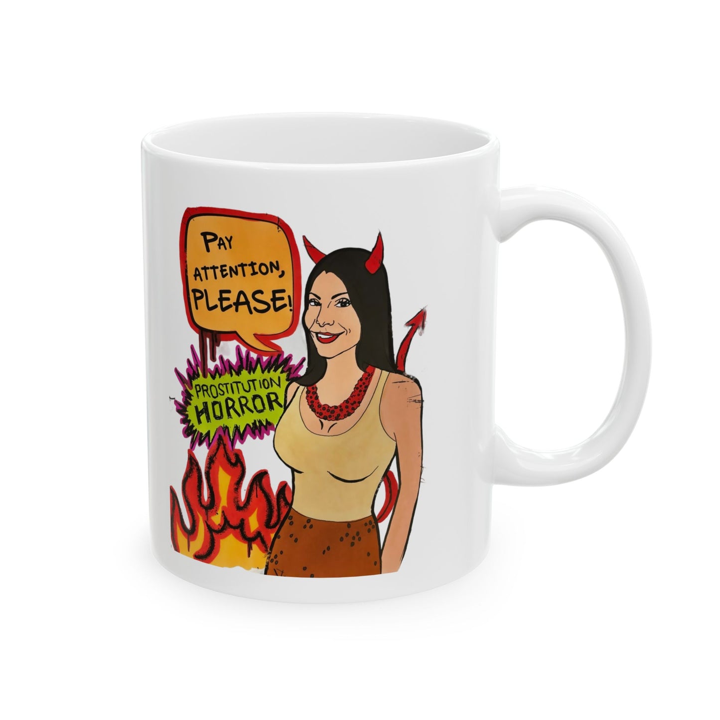 RHONJ "Prostitutions' Whore" featuring Teresa Giudice vs. Danielle Staub, Ceramic Mug