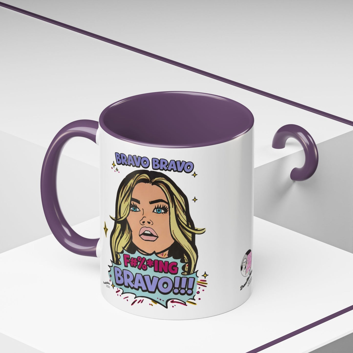 RHOBH Denise Bravo Bravo Bravo, Ceramic Mug, Various Sizes & Colors, featuring Denise Richards