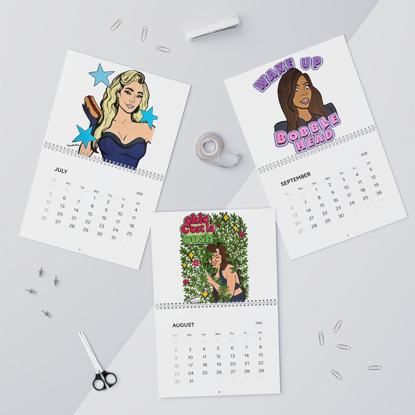 Real Housewives of 2026 by ColorUsBravo, 8" x 10" Wall Calendar