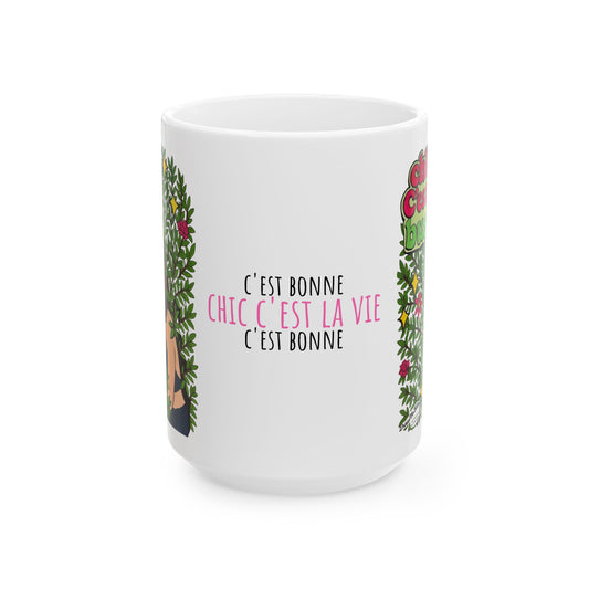 RHONY Luann Chic C'est La Bush, Ceramic Mug, (11oz, 15oz) Featuring Luann De Lesseps