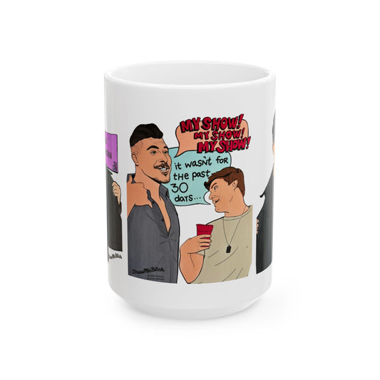 The Valley Zack vs. Jax Whose Show?!, Ceramic Mug, (11oz, 15oz) Featuring Zack Wickham and Jax