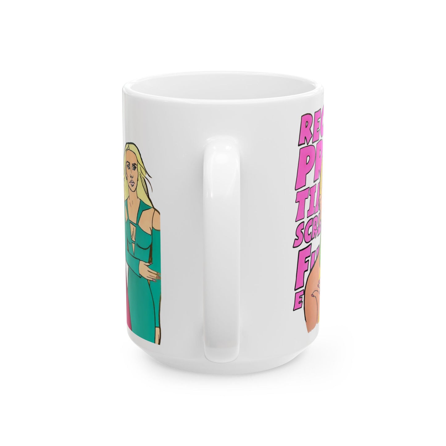 RHOSLC, Iconic Beach Scene featuring SLC Housewives, Ceramic Mug