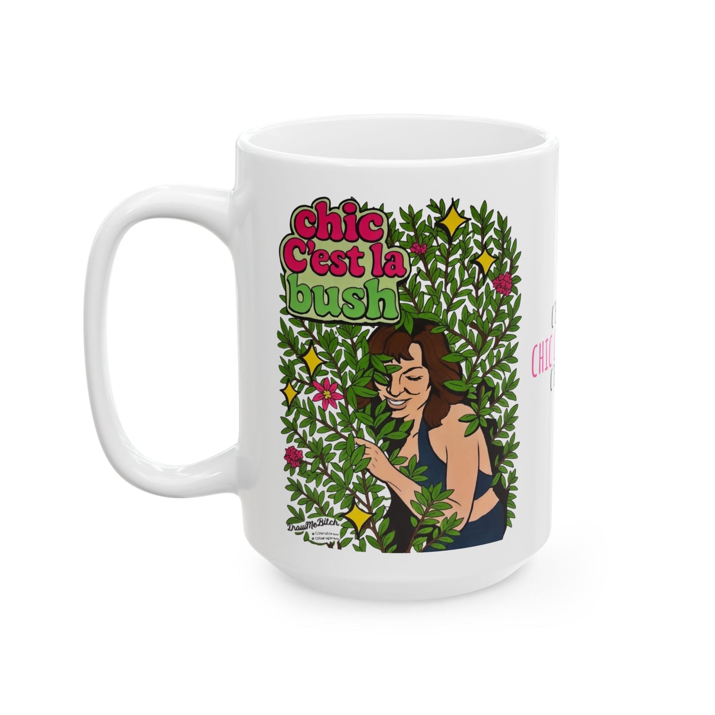 RHONY Luann Chic C'est La Bush, Ceramic Mug, (11oz, 15oz) Featuring Luann De Lesseps