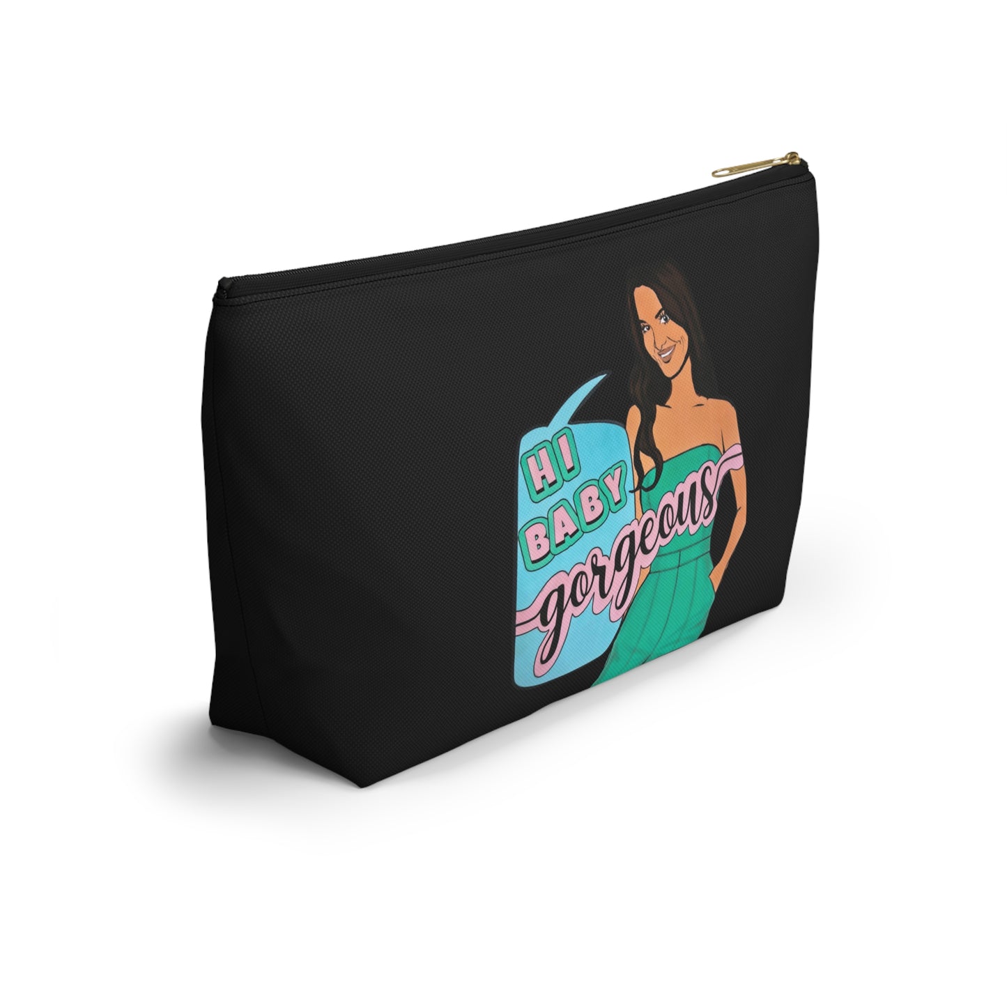 RHOSLC "Hey Baby Gorgeous" - Accessory Pouch w T-bottom featuring Lisa Barlow