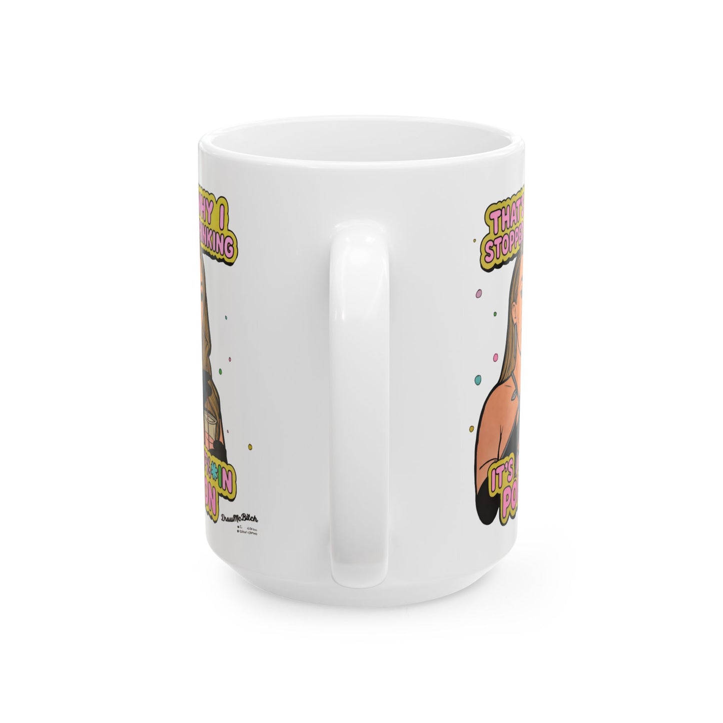 RHOM Lisa Doesn't Drink Poison, Ceramic Mug, (11oz, 15oz) Featuring Lisa Hochstein
