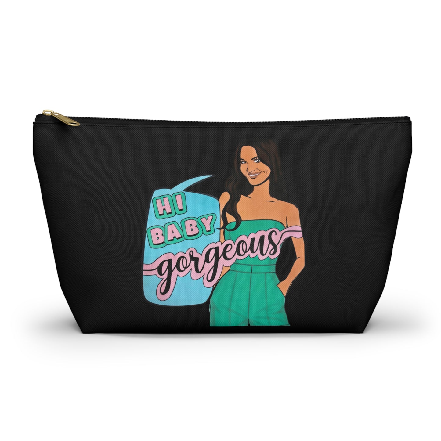 RHOSLC "Hey Baby Gorgeous" - Accessory Pouch w T-bottom featuring Lisa Barlow