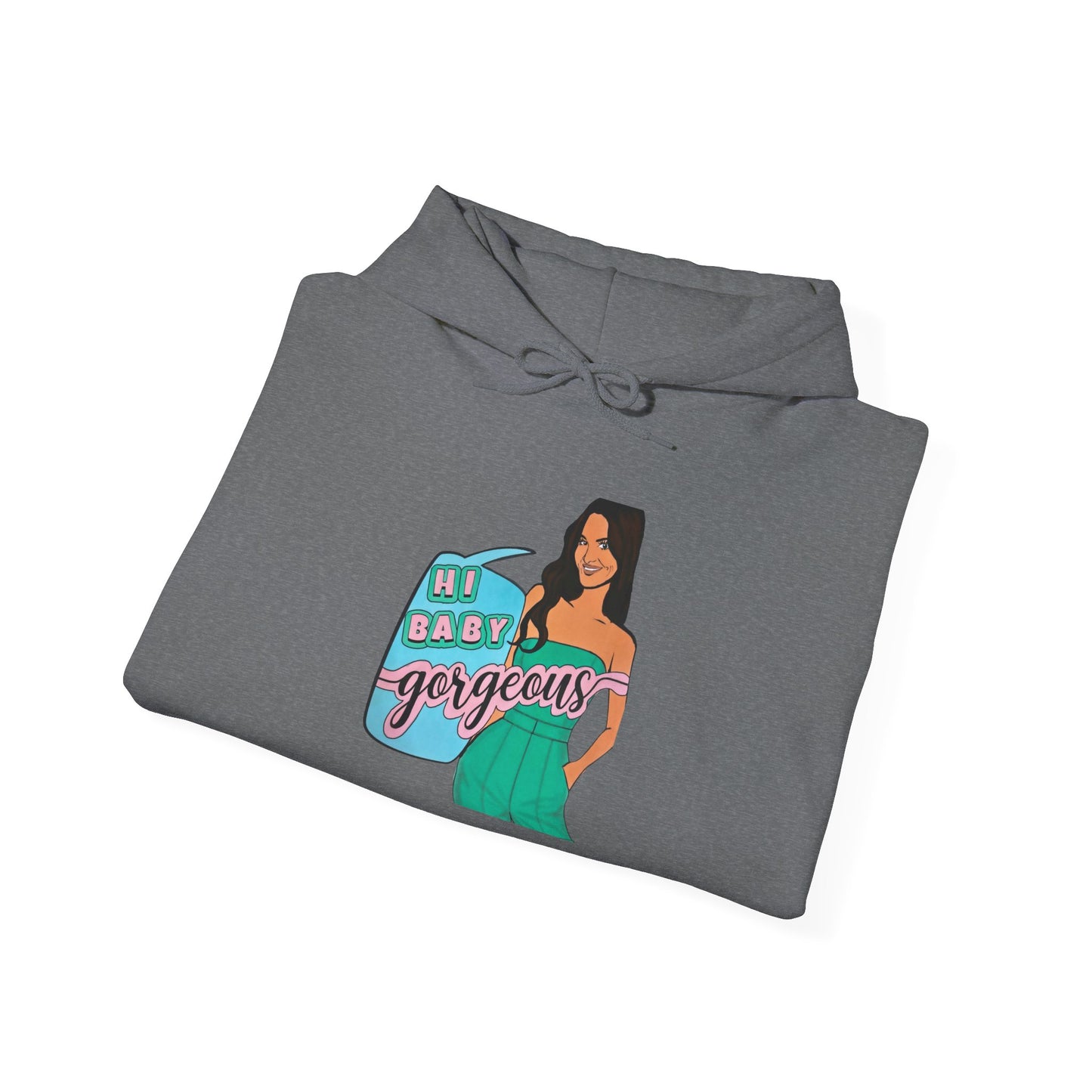 RHOSLC Lisa "Hey Baby Gorgeous!", Unisex Hoodie, featuring Lisa Barlow