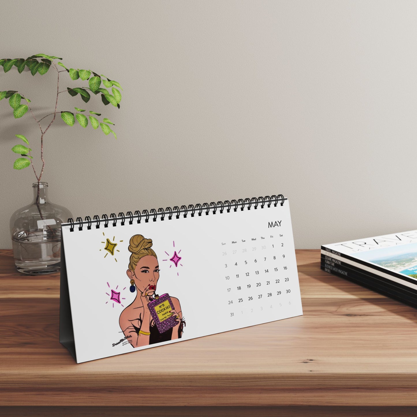 Real Housewives of 2026 by ColorUsBravo, 5" x 10" Desktop Calendar