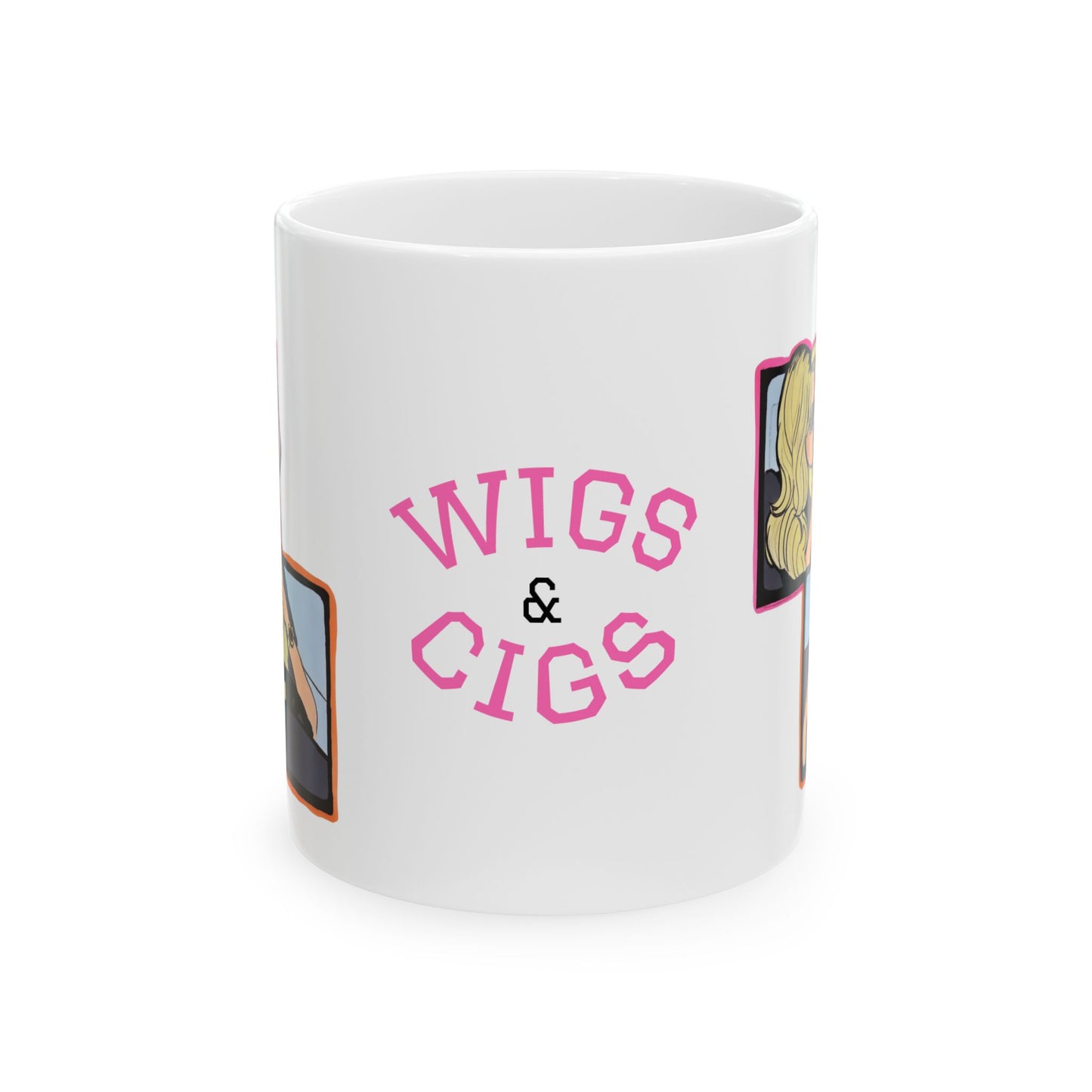 RHOA Kim Driving Wigs & Cigs, Ceramic Mug, (11oz, 15oz) Featuring Kim Zolciak