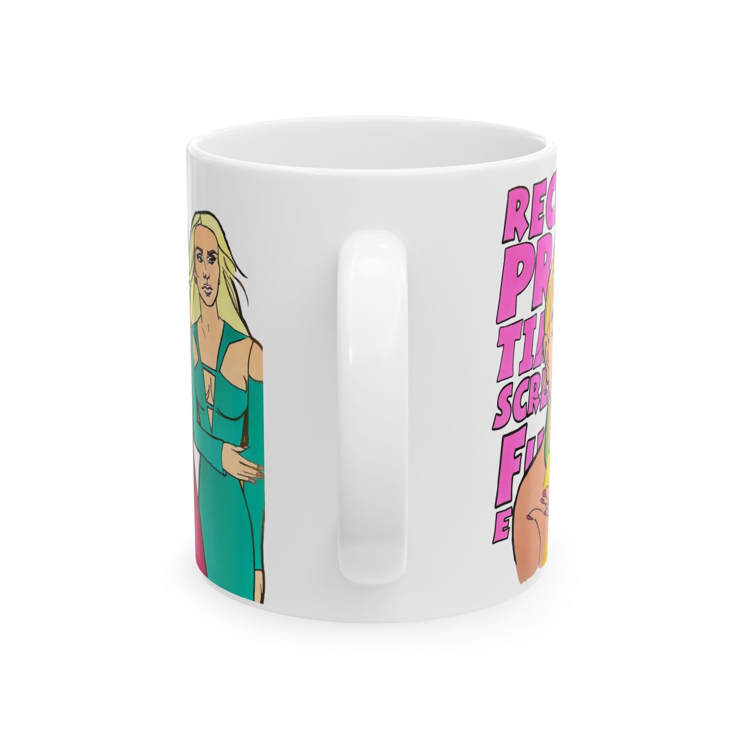 RHOSLC, Iconic Beach Scene featuring SLC Housewives, Ceramic Mug