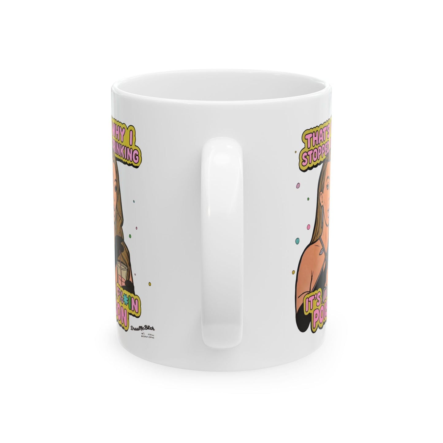 RHOM Lisa Doesn't Drink Poison, Ceramic Mug, (11oz, 15oz) Featuring Lisa Hochstein