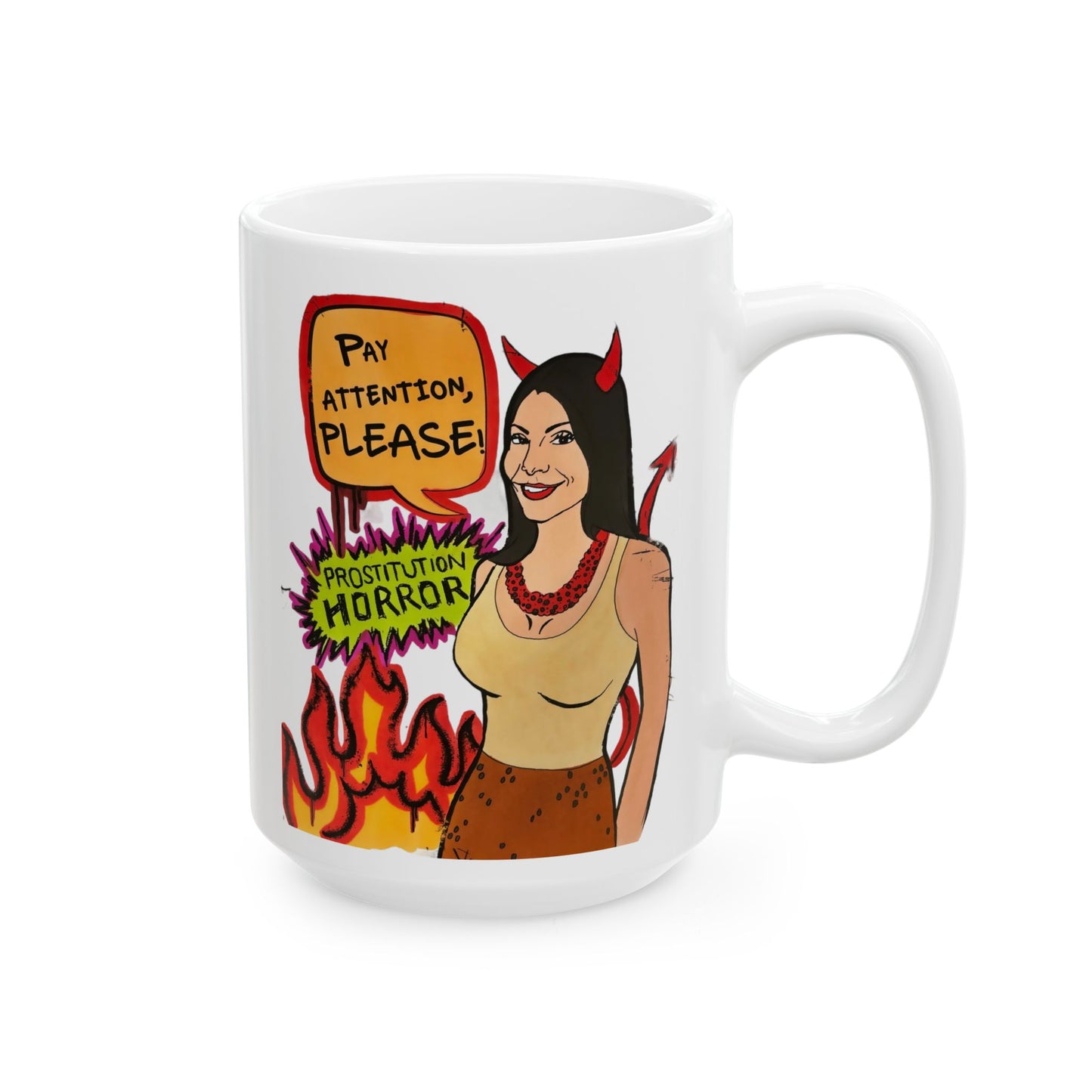 RHONJ "Prostitutions' Whore" featuring Teresa Giudice vs. Danielle Staub, Ceramic Mug