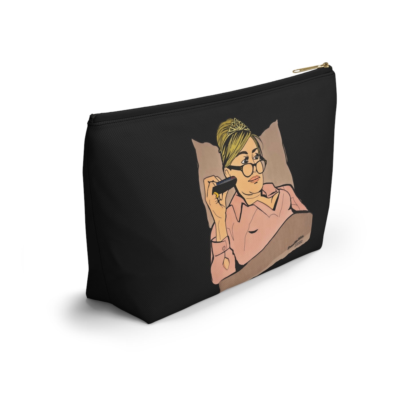 RHONY Sonja in bed with Crown - Accessory Pouch w T-bottom featuring Sonja Morgan