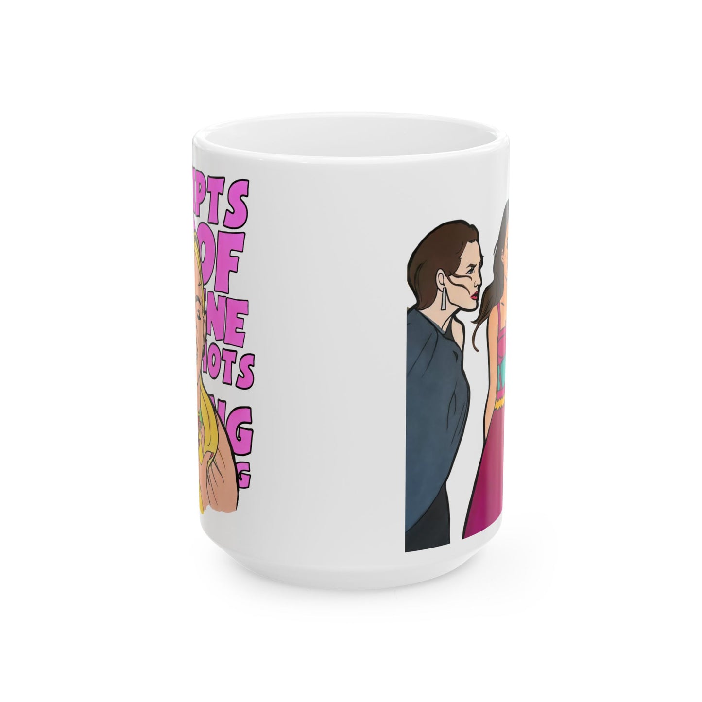 RHOSLC, Iconic Beach Scene featuring SLC Housewives, Ceramic Mug