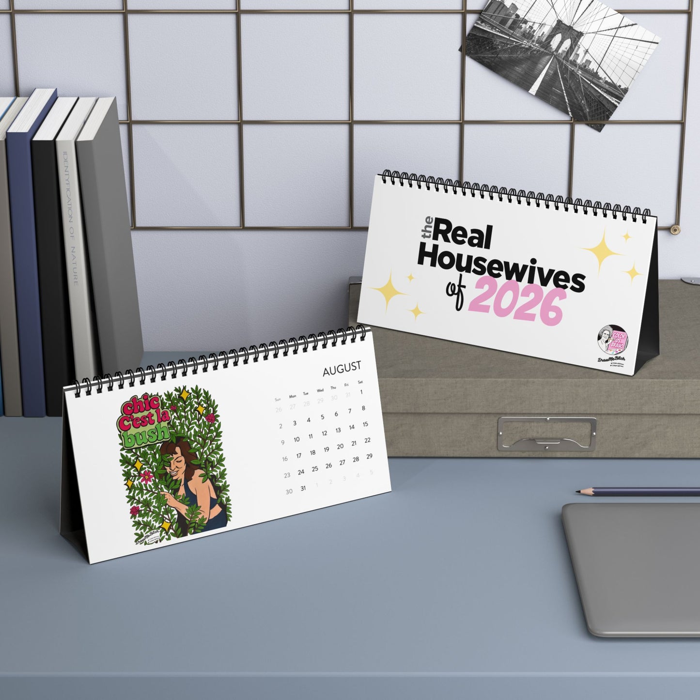 Real Housewives of 2026 by ColorUsBravo, 5" x 10" Desktop Calendar