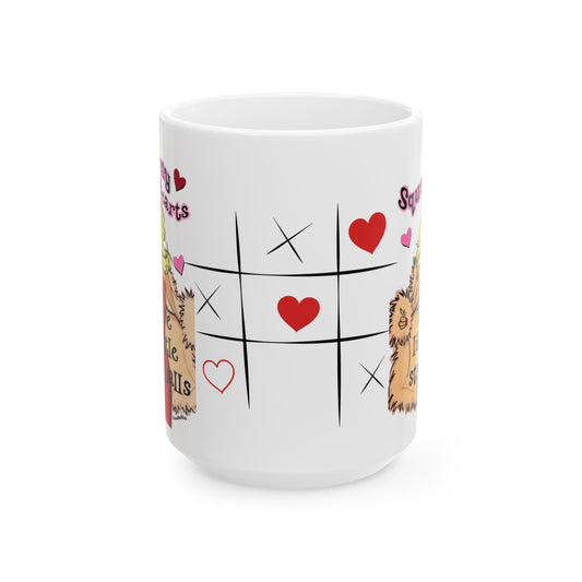 RHOSLC, Heather Stress Ball Hearts Ceramic Mug, (11oz, 15oz) featuring Heather Gay