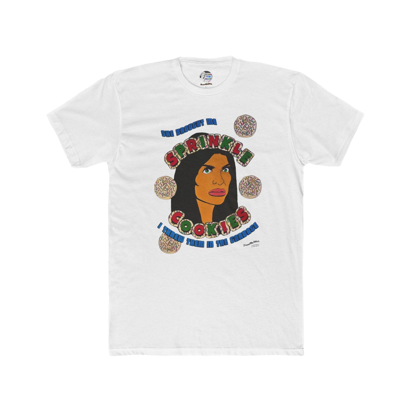 RHONJ Teresa "Sprinkle Cookies", Unisex Cotton Crew Tee Featuring Teresa Guidice