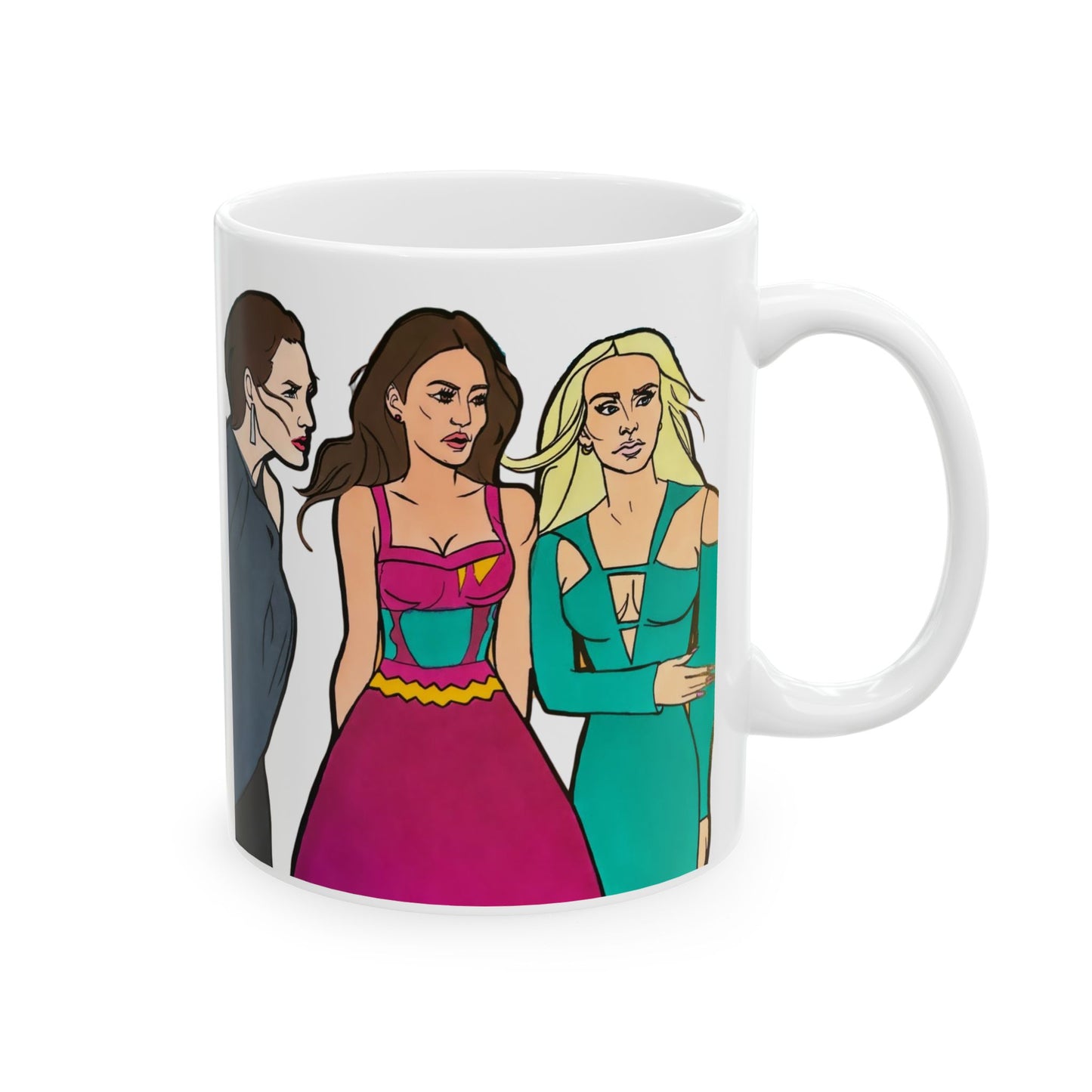 RHOSLC, Iconic Beach Scene featuring SLC Housewives, Ceramic Mug