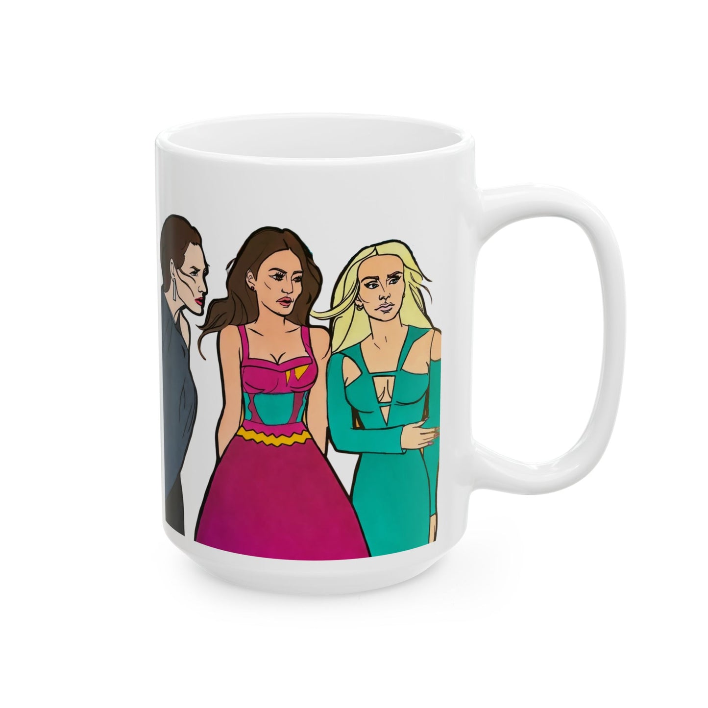 RHOSLC, Iconic Beach Scene featuring SLC Housewives, Ceramic Mug
