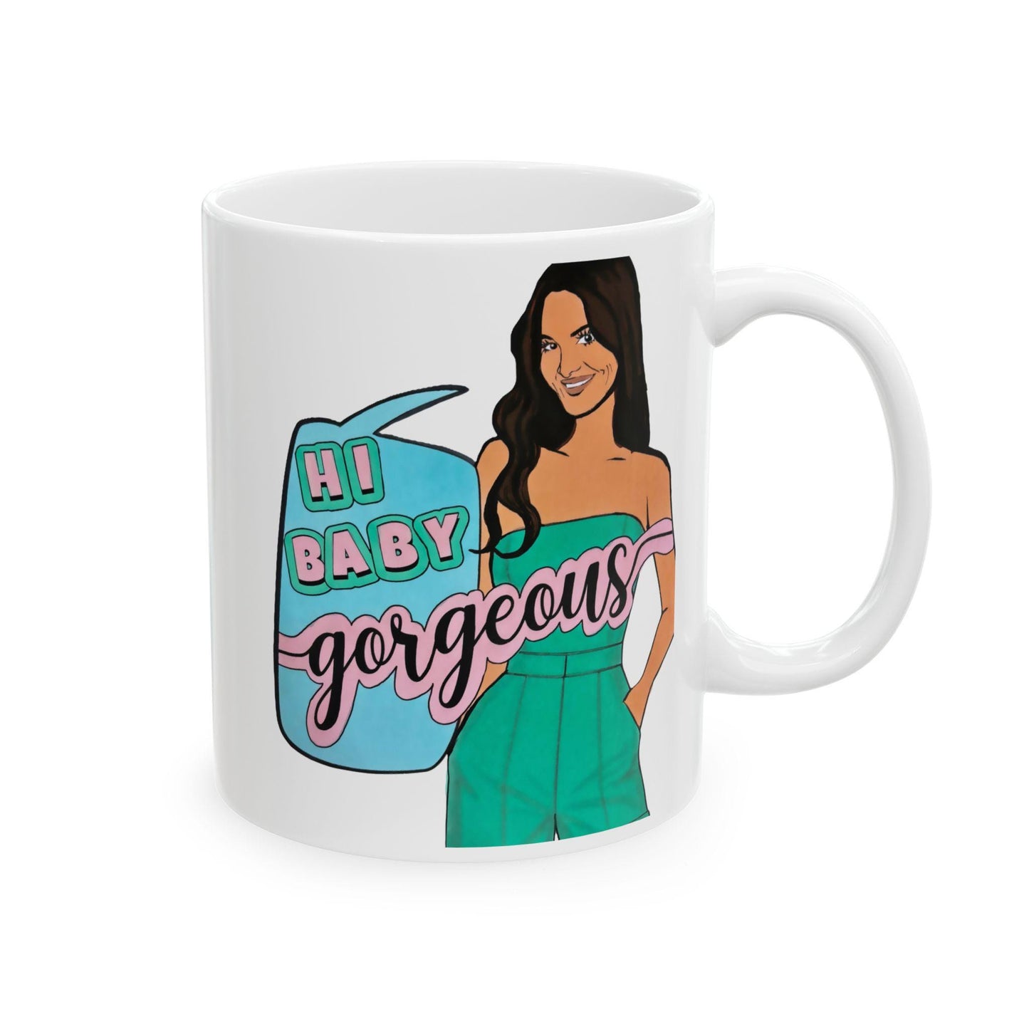 RHOSLC "Hey Baby Gorgeous!" featuring Lisa Barlow, Ceramic Mug