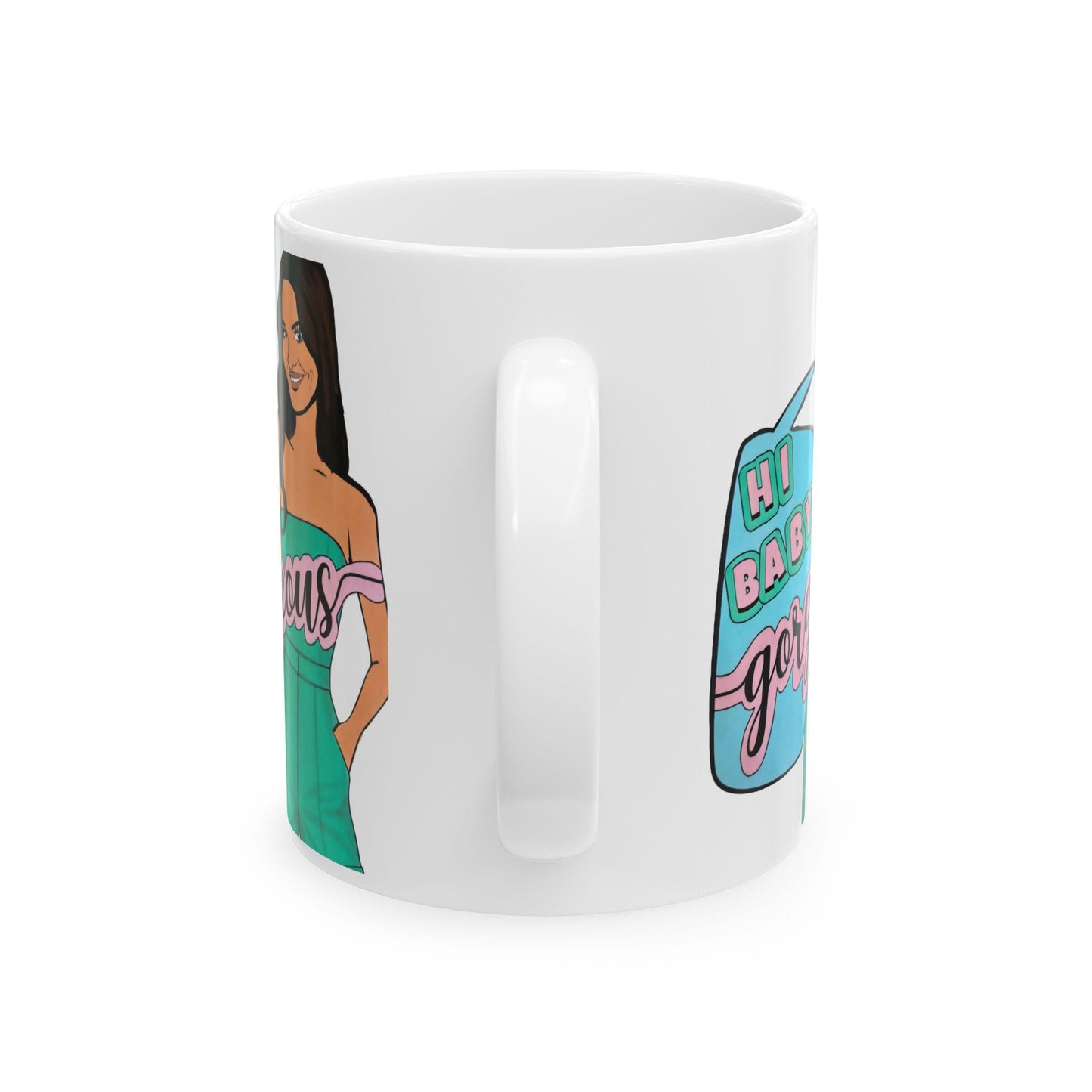 RHOSLC "Hey Baby Gorgeous!" featuring Lisa Barlow, Ceramic Mug