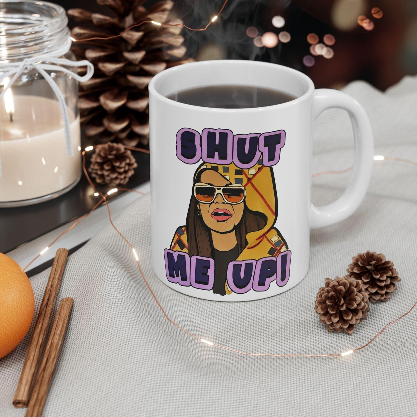 RHOSLC Shut Me Up! featuring Mary Cosby, Ceramic Mug