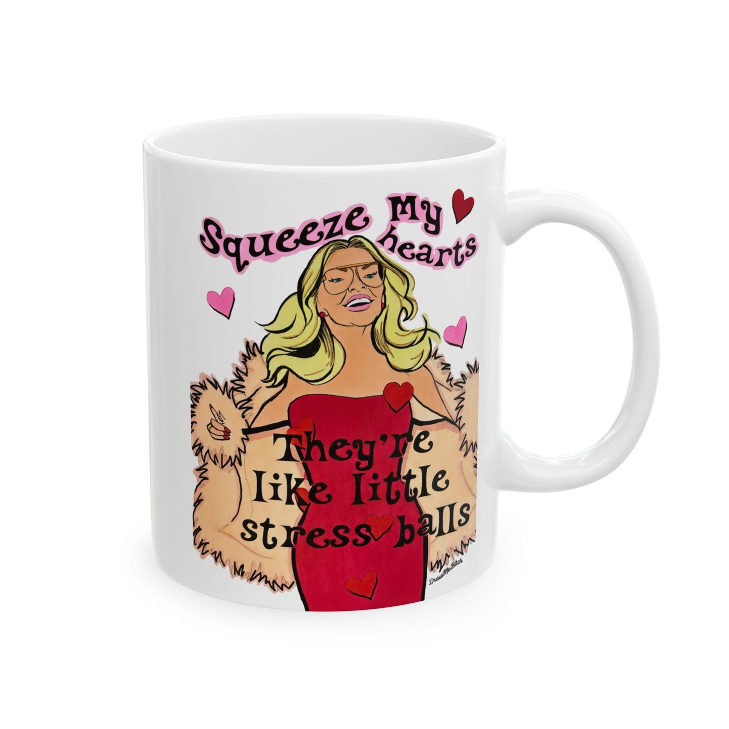 RHOSLC Stress Ball Hearts featuring Heather Gay, Ceramic Mug