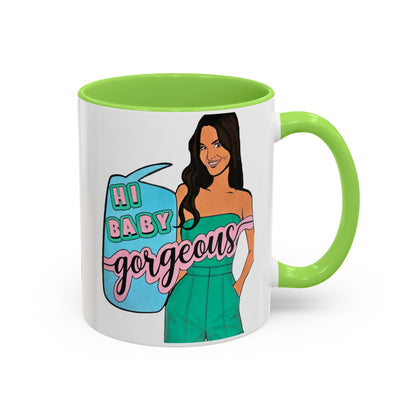 RHOSLC, "Hey Baby Gorgeous!" Ceramic Mug, (11oz, 15oz)  featuring Lisa Barlow