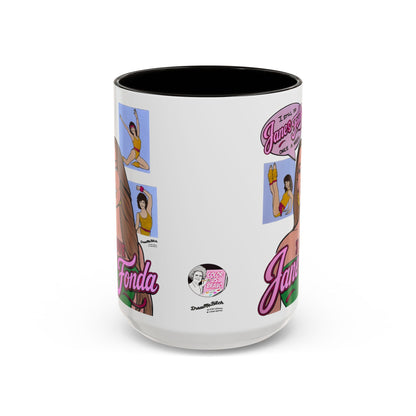 RHORI Alicia Loves Janes Fonda, Ceramic Mug, (11oz, 15oz) featuring Kelsey Swanson & Rosie Woods