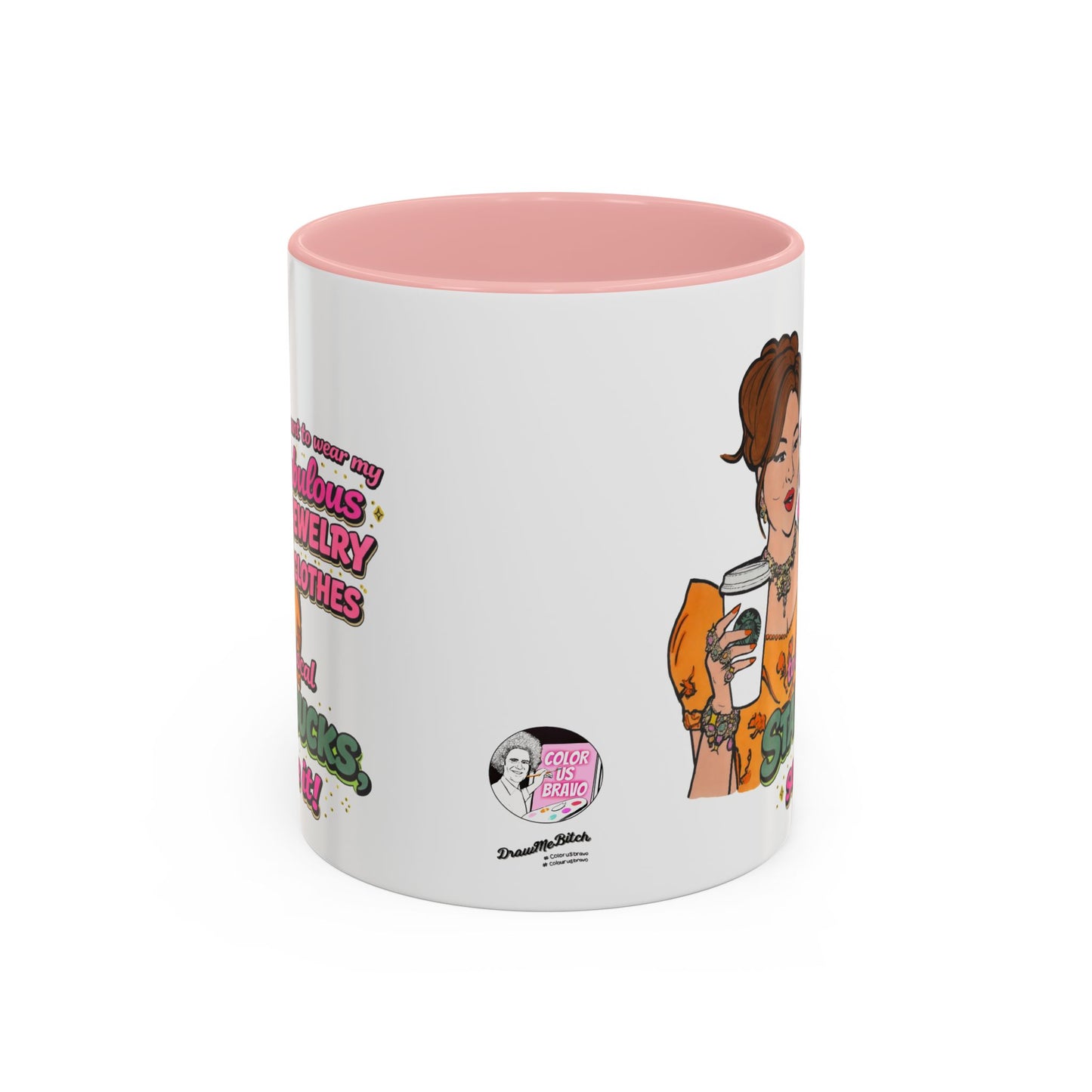 RHOBH Jenn Tilley Jewels and Coffee, Ceramic Mug, Various Sizes & Colors, featuring Jennifer Tilley