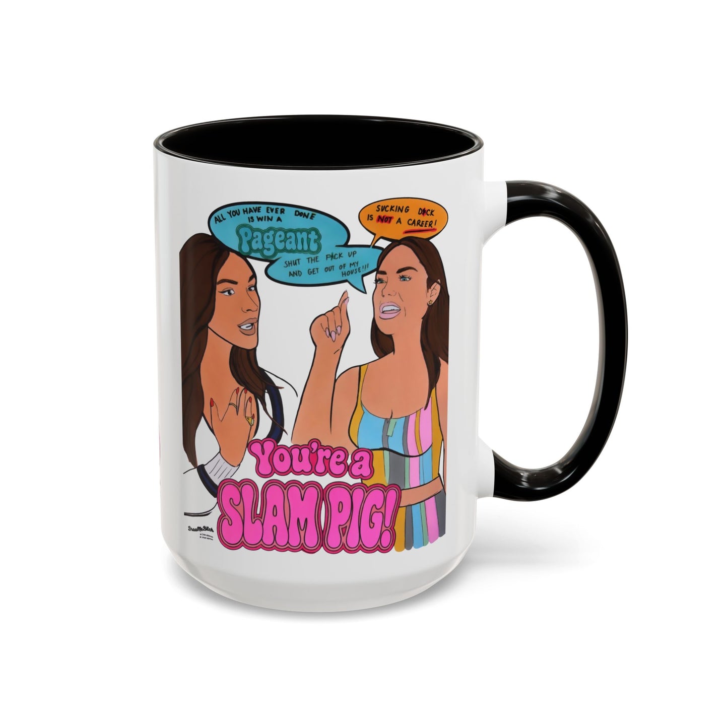 RHORI Kelsey vs. Rosie SLAM PIG, Ceramic Mug, (11oz, 15oz) featuring Kelsey Swanson & Rosie Woods
