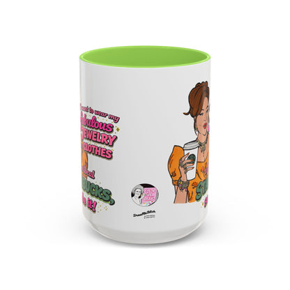 RHOBH Jenn Tilley Jewels and Coffee, Ceramic Mug, Various Sizes & Colors, featuring Jennifer Tilley
