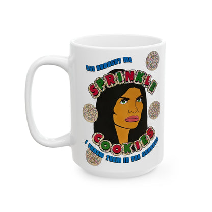 RHONJ Teresa Sprinkle Cookies, Ceramic Mug, (11oz, 15oz) featuring Teresa Giudice