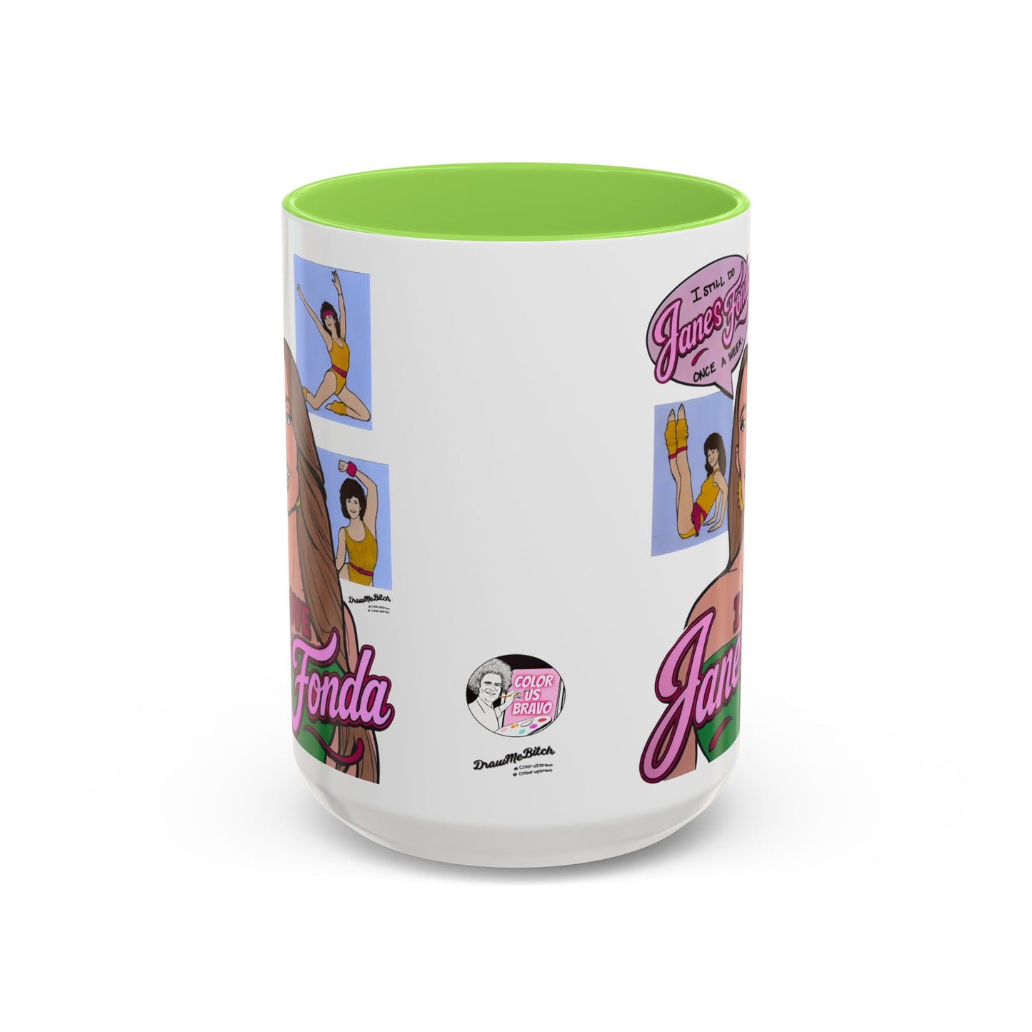 RHORI Alicia Loves Janes Fonda, Ceramic Mug, (11oz, 15oz) featuring Kelsey Swanson & Rosie Woods
