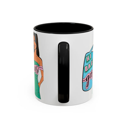 RHOSLC, "Hey Baby Gorgeous!" Ceramic Mug, (11oz, 15oz)  featuring Lisa Barlow