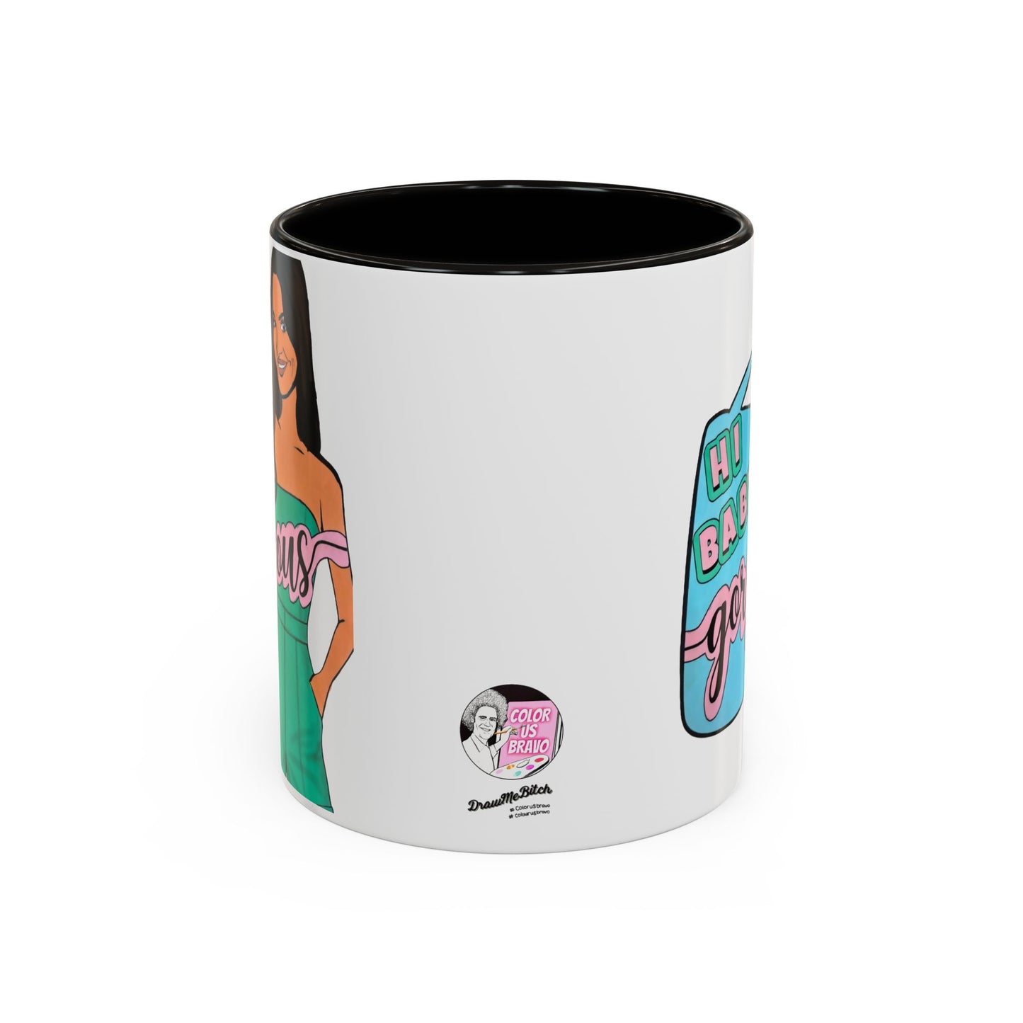 RHOSLC, "Hey Baby Gorgeous!" Ceramic Mug, (11oz, 15oz)  featuring Lisa Barlow