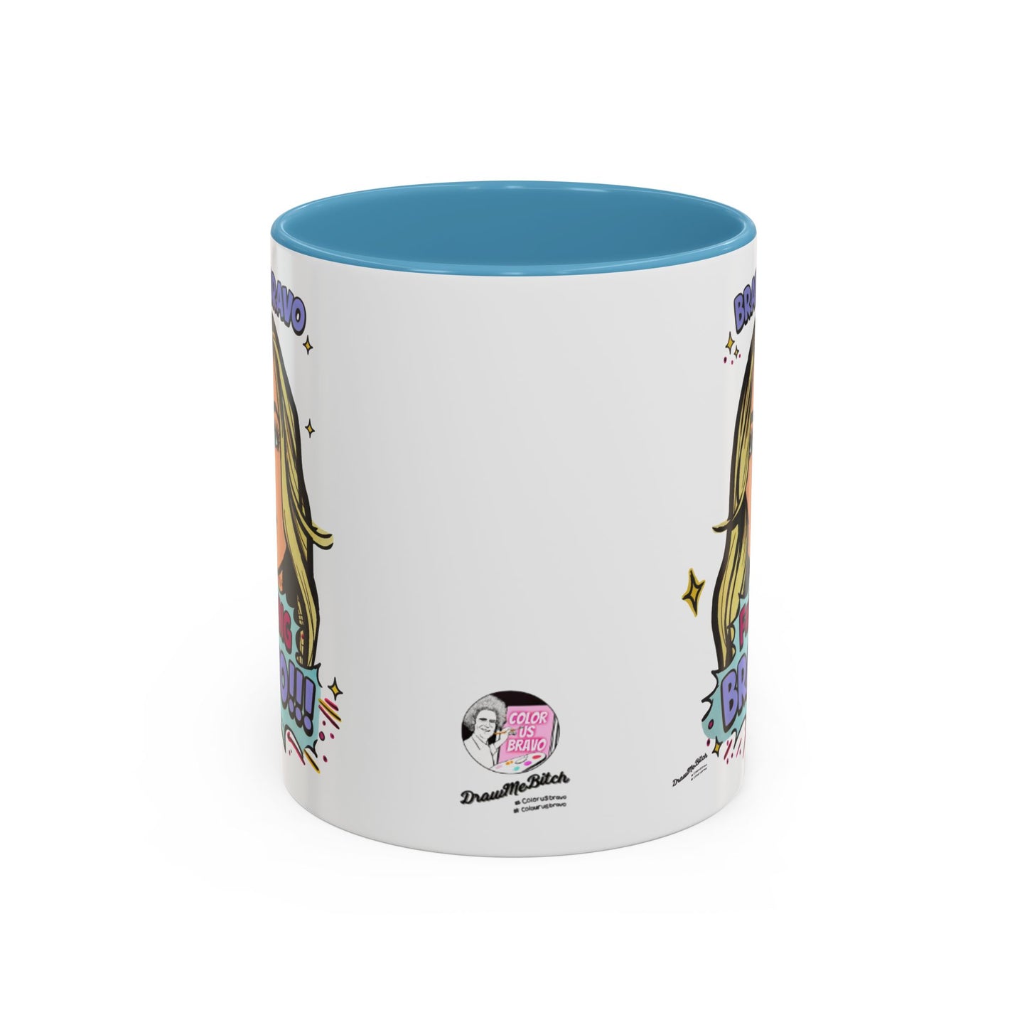 RHOBH Denise Bravo Bravo Bravo, Ceramic Mug, Various Sizes & Colors, featuring Denise Richards
