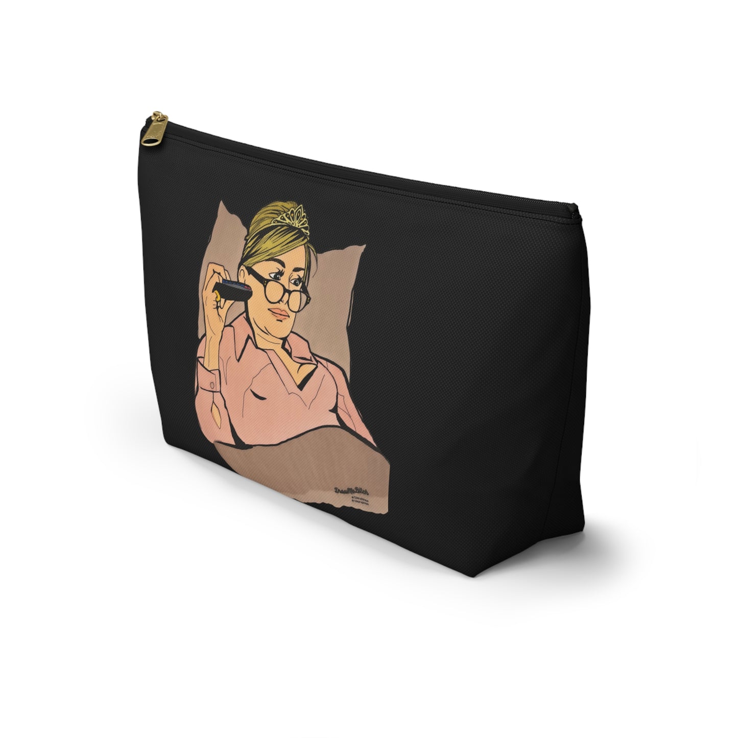 RHONY  Sonja in bed with Crown - Accessory Pouch w T-bottom featuring Sonja Morgan