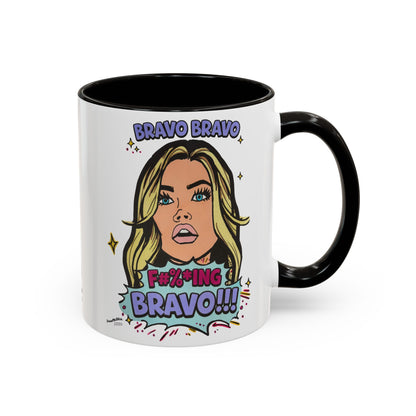 RHOBH Denise Bravo Bravo Bravo, Ceramic Mug, Various Sizes & Colors, featuring Denise Richards
