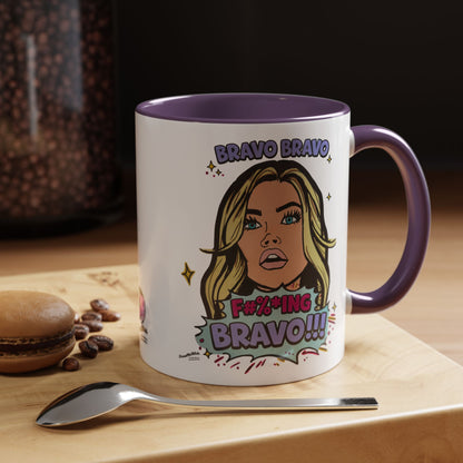 RHOBH Denise Bravo Bravo Bravo, Ceramic Mug, Various Sizes & Colors, featuring Denise Richards
