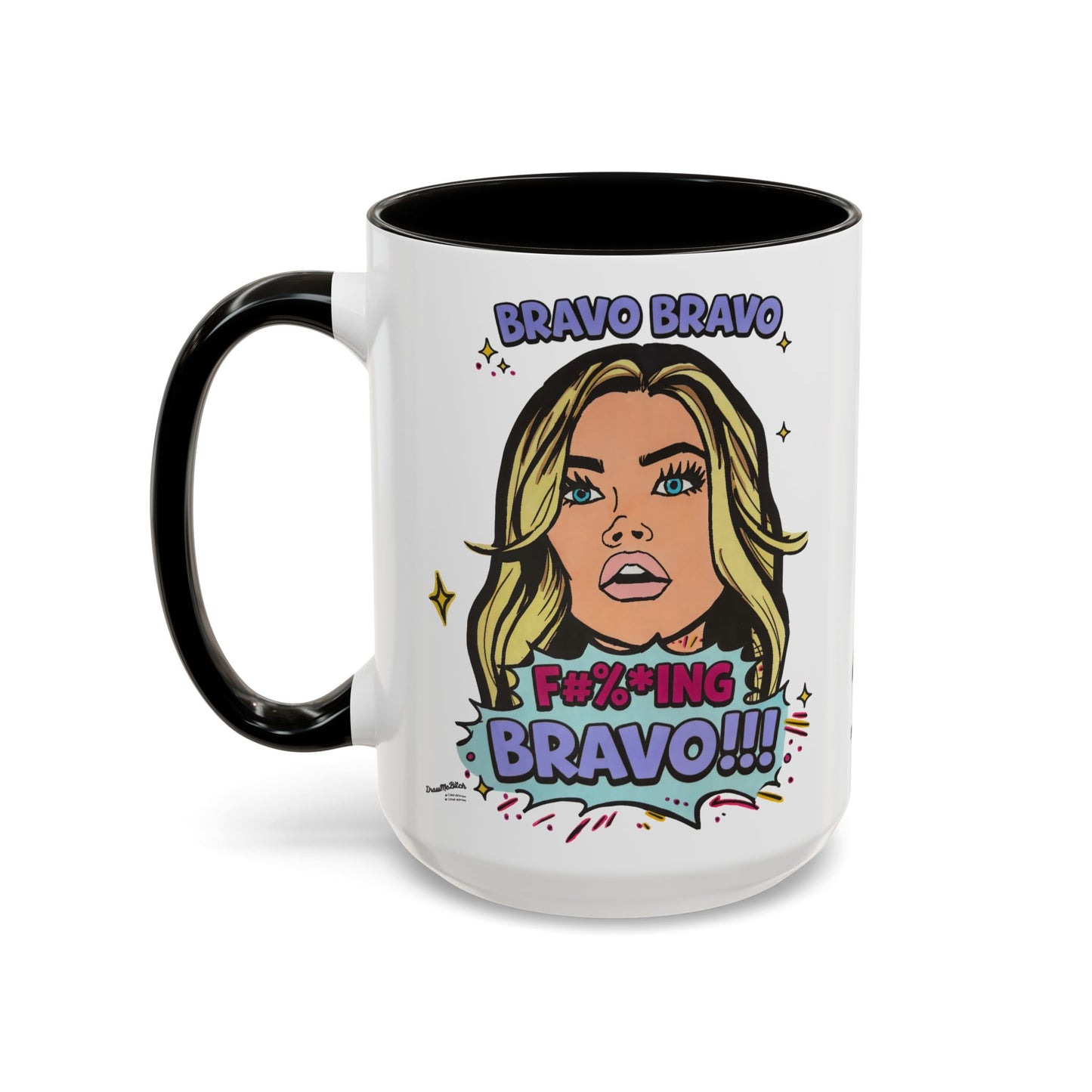 RHOBH Denise Bravo Bravo Bravo, Ceramic Mug, Various Sizes & Colors, featuring Denise Richards