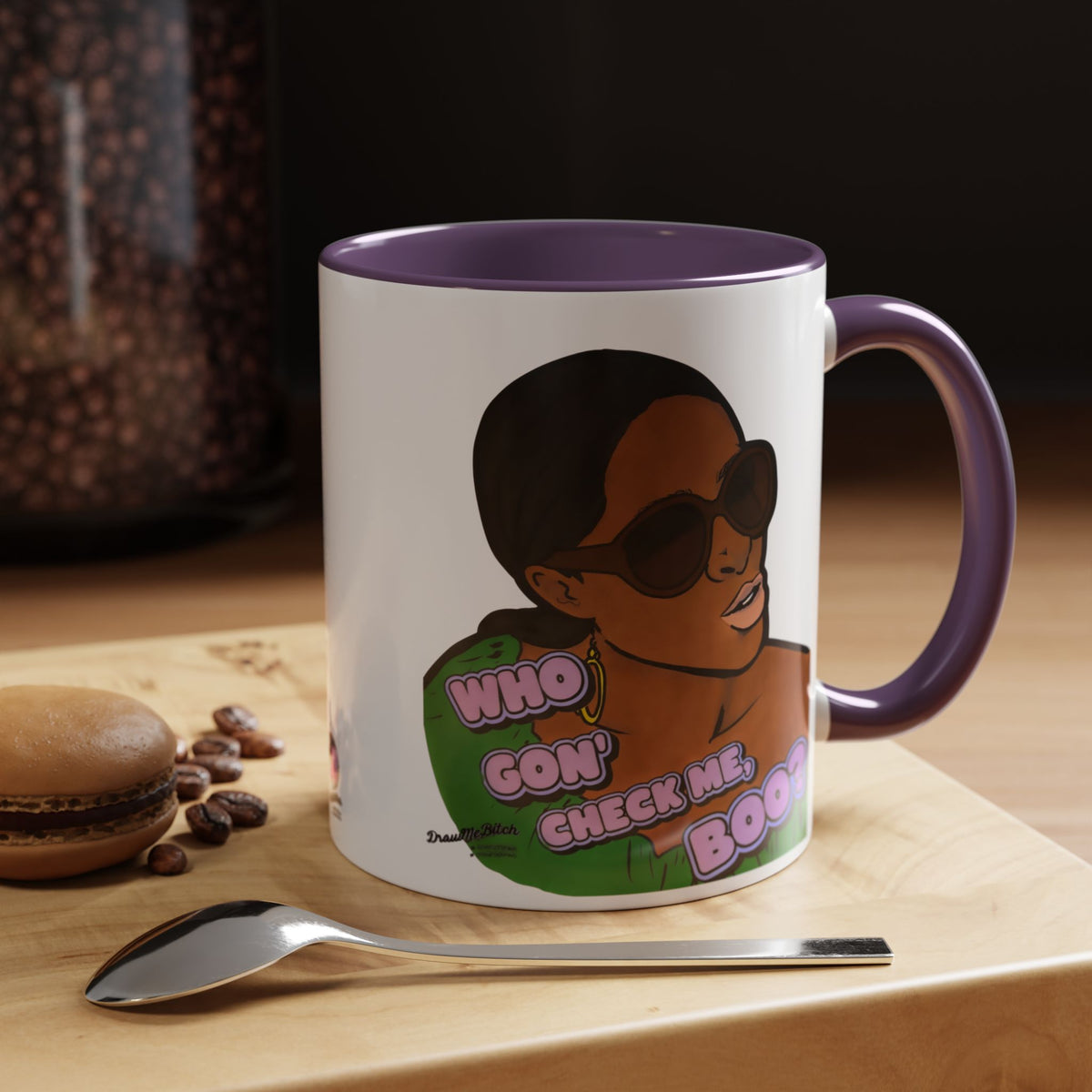 RHOA Sheree Who Gon Check Me Boo?, Ceramic Mug, Various Sizes & Colors, featuring Sheree Whitfield