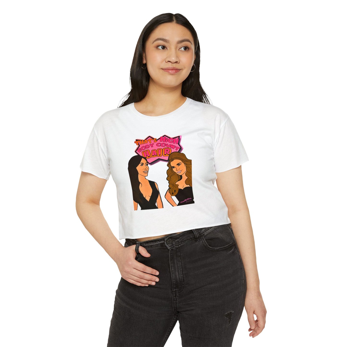 RHOSLC "High Body Count Hair", Cropped Tee, Featuring Angie K