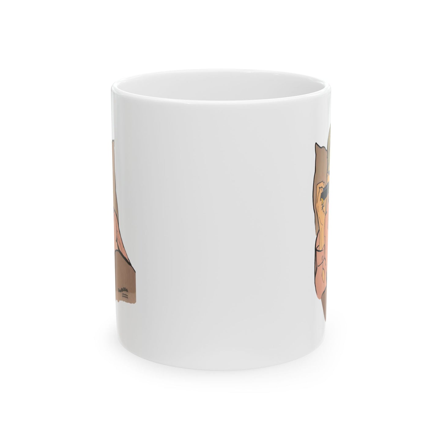 RHONY Sonja in bed with a Crown, Ceramic Mug, (11oz, 15oz) featuring Sonja Morgan