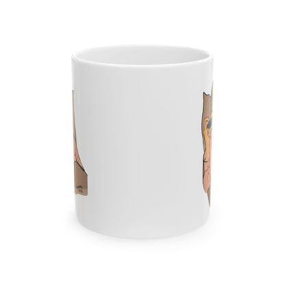 RHONY Sonja in bed with a Crown, Ceramic Mug, (11oz, 15oz) featuring Sonja Morgan