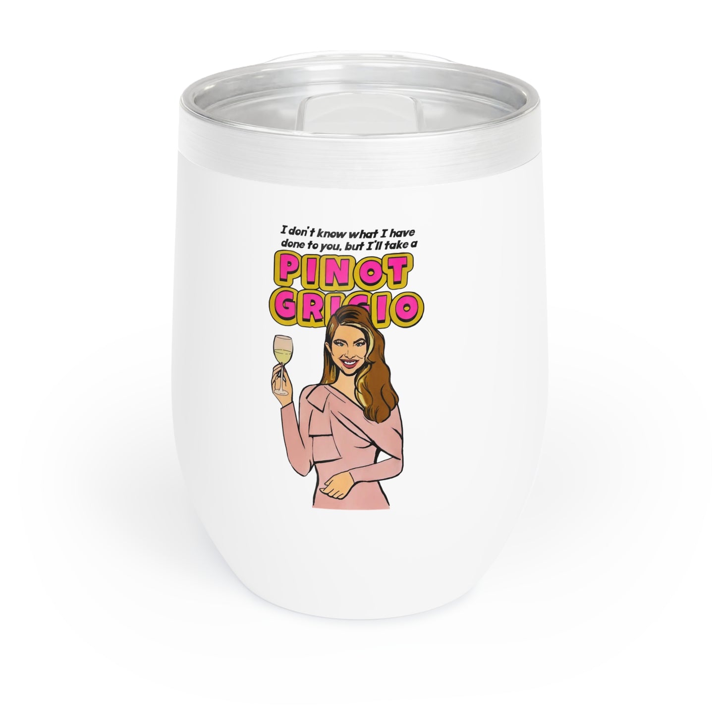 VPR I'll Take A Pinit Grigio, featuring Stassi Schroeder, 12oz Wine Tumbler