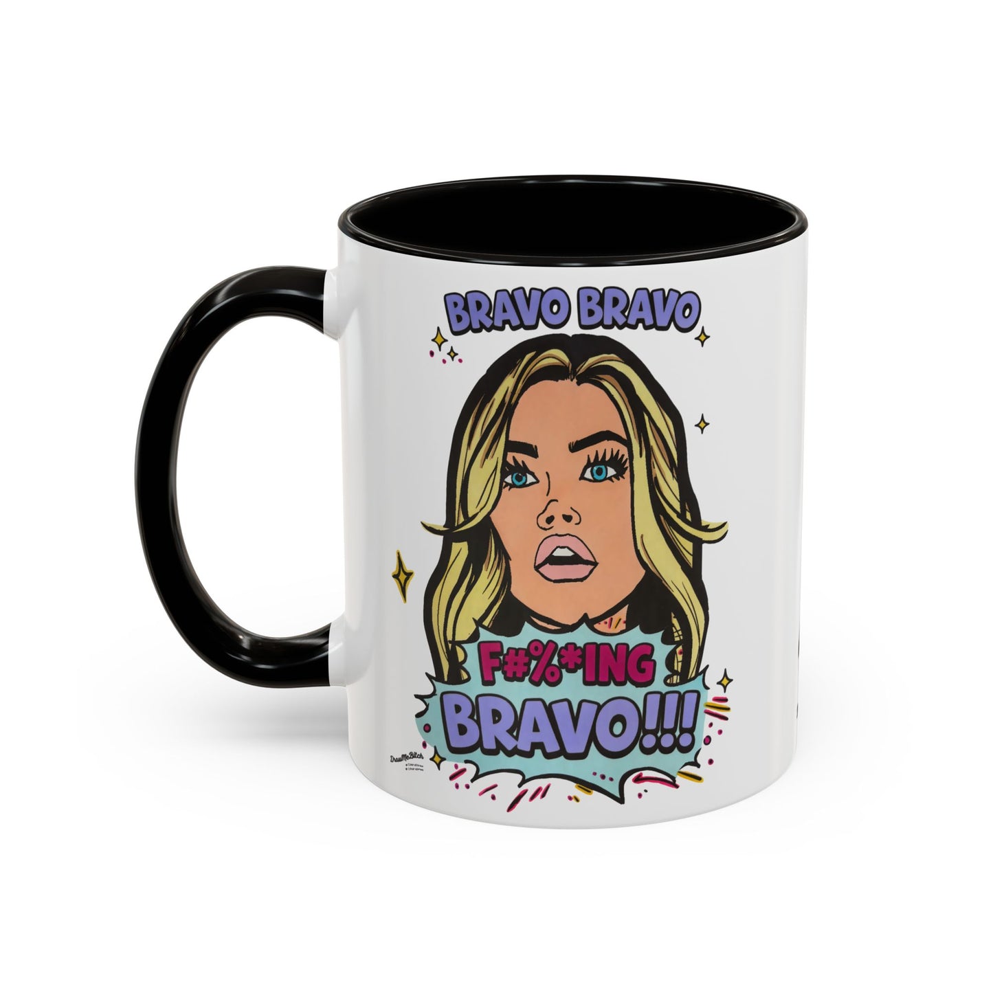 RHOBH Denise Bravo Bravo Bravo, Ceramic Mug, Various Sizes & Colors, featuring Denise Richards
