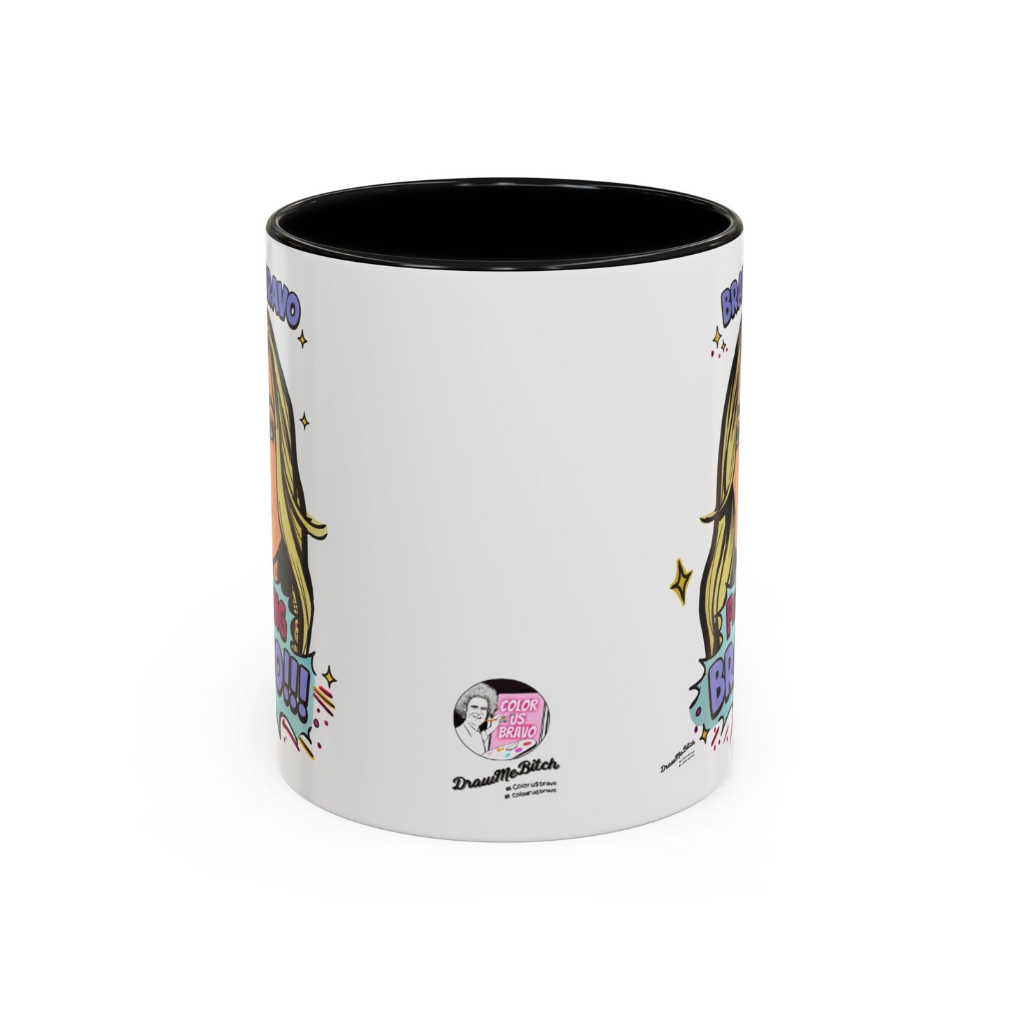 RHOBH Denise Bravo Bravo Bravo, Ceramic Mug, Various Sizes & Colors, featuring Denise Richards