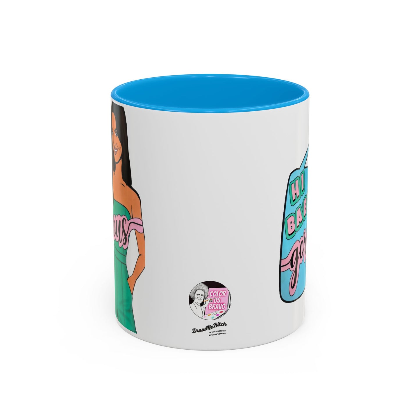 RHOSLC, "Hey Baby Gorgeous!" Ceramic Mug, (11oz, 15oz)  featuring Lisa Barlow